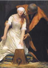 L’Exécution de lady Jane Grey en la tour de Londres, l’an 1554.