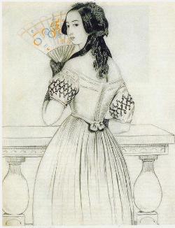 Portrait de George Sand par Musset