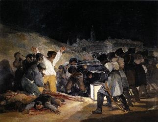 Les fusillades du 3 mai 1808 (1814).« J’ai toujours eu l’impression d’un tableau envoûté » confie André Malraux à propos de cette oeuvre.