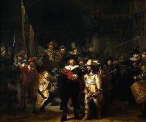 En 1642, Rembrandt perd sa femme Saskia alors qu’il  peint La ronde de nuit