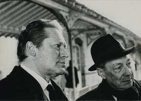 Maurice Druon et Pierre Gaxotte, membres de l’Académie française