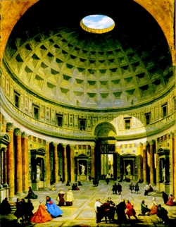 Dôme en béton du Panthéon de Rome