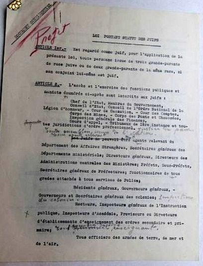 Loi portant sur le statut des Juifs