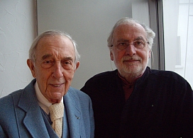 Le peintre Jean Cortot et l’historien d’art Pascal Bonafoux, (de gauche à droite), 27 janvier 2011, Canal Académie