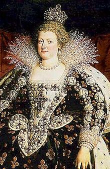 Marie de Médicis en tenue de sacre, peint par François Pourbus en 1610