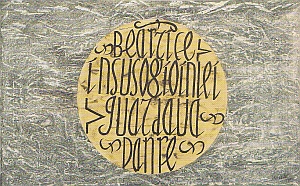 Jean Cortot, Une lecture de Dante n°97,  Béatrice in suso, acrylique sur papier marouflé sur toile, 43,5 x 119 cm