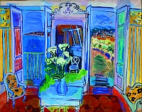 Raoul Dufy, "Intérieur à la fenêtre ouverte", 1928 , Huile sur toile 66 x 82 cm, Collection privée
