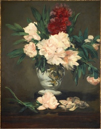 Vase de pivoines sur piedouche, 1864 Huile sur toile, 93,2 x 70,2 cm Paris, musee d’Orsay