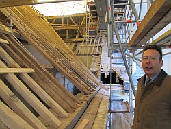 Campagne de restauration du cloître de l’Abbaye de Chaalis, 3 mars 2011