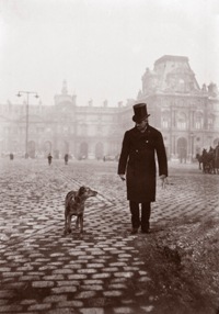 Gustave Caillebotte et Bergère sur la place du Carrousel 1892, tirage photographique, 15,5 x 10,5 cm Collection particulière