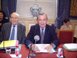 Bertrand Collomb et Yvon Gattaz, de l’Académie des sciences morales et politiques