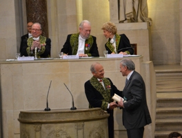 Alain Carpentier et le professeur Valentin Fuster