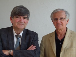 Mihchel Griffon et Henri Leridon ( de gauche à droite)