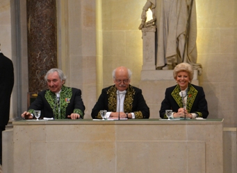 Jean Clair, Erik Orsenna et Hélène Carrère d’Encausse © Canal Académie
