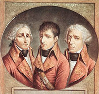 Les trois consuls : Cambacérès, Napoléon et Lebrun