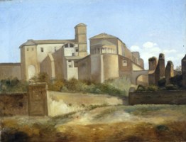 Rome, l’Eglise des Saints Jean et Paul et le Quirinal, François Marius Granet de l’Académie des beaux-arts