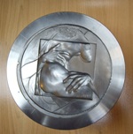 Moule ayant servi à la sculpture du médaillon « Le Rapt de Proserpine par Pluton »