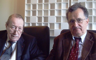 Pierre Buser et Claude Debru (de gauche à droite)