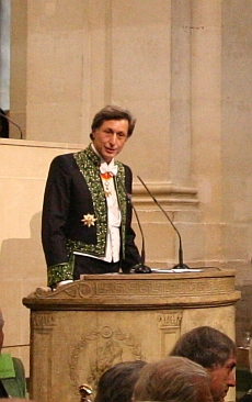 Patrick de Carolis lors de son installation à l’Académie des Beaux-arts, 12 octobre 2011