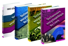 Le dictionnaire encyclopédique du livre est composé de 3 tomes et d’un index.
