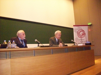 Ludwik Flaszen et Marc Fumaroli, de l’Académie française au Collège de France