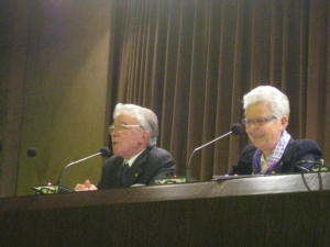 Ouverture du colloque par Bernard BOURGEOIS, de l’Académie des sciences morales et politiques, et Mme Jeanne-Marie DEMAROLLE, Président de la CNA