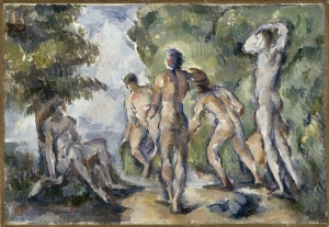 Les baigneurs (vers 1892) de Paul Cézanne, Huile sur toile, 22 x 33 cm