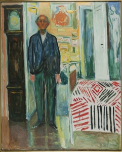 Autoportrait. Entre l’horloge et le lit, 1940-43 Huile sur toile 149,5 x 120,5 cm