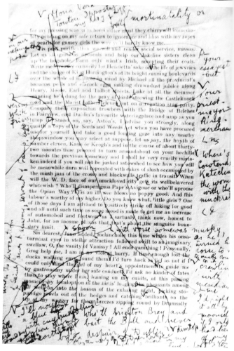 Page d’Ulysse de James Joyce avec corrections.