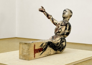 Modell für eine Skulptur \/ Modèle pour une sculpture, 1979 – 1980 Tilleul et tempera, 178 x 147 x 244 cm