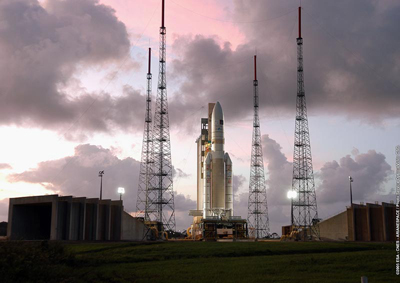 Lancement d’Ariane 5, 12 février 2005, Kourou.