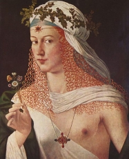 Portrait de femme par Bartolomeo Veneto (le tableau est traditionnellement considéré comme représentant Lucrèce Borgia).