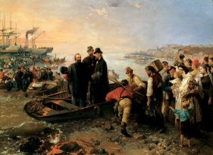 L’Embarquement à Gênes du général Giuseppe Garibaldi pour la Sicile