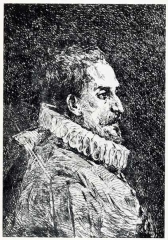 Miguel de Cervantès par G. Gómez Terraza y Aliena (1877)