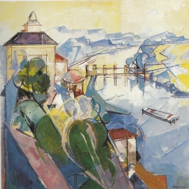 Jacques Despierre, "Boucle de la Seine", 1980, huile sur toile, 100 X 100
