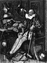 Don Quichotte dans sa bibliothèque.