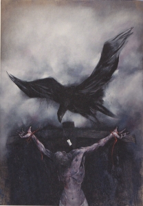 Vladimir Velickovic, Grünewald 2009, Huile sur toile 325 x 225 cm, exposition "Vladimir Vélickovic, les versants du silence", Toulouse, Les Abbatoirs, 2011