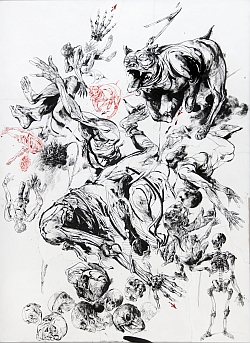 Vladimir Velickovic, "Pitbull", dessin de 2012