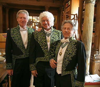 Régis Wargnier, Jean-Jacques Annaud et Roman Polanski, installation de J-J Annaud au sein de l’Académie des beaux-arts 28 mars 2012