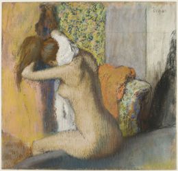 Après le bain, femme nue s’essuyant la nuque, 1895-1898