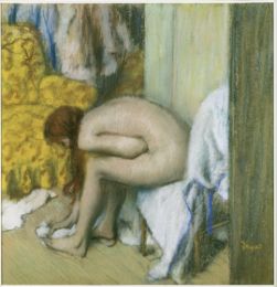 Après le bain, une femme s’essuyant les pieds, 1886