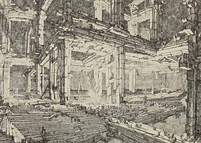 Erik Desmazières- GALERIE TERRADES- Salon International du Livre ancien, de l’estampe et du dessin 2012