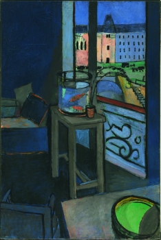 Intérieur, bocal de poissons rouges Paris, quai Saint-Michel, printemps 1914