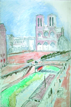 Notre-Dame Paris, quai Saint-Michel, Printemps (1914)