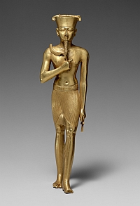 Statue fragmentaire d’Amon Période libyenne, or, 17,5 cm (H) New York, The Metropolitan Museum of Art, Purchase, Edward S. Harkness Gift, 1926