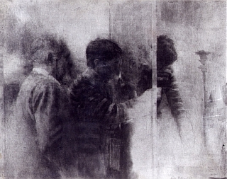 Pierre-Édouard, Homme au bâton, 1987, 66 x 82,5 cm