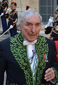 Jean Clair, de l’Académie française lors de la réception sous la coupole de Danièle Sallenave, le 29 mars 2012