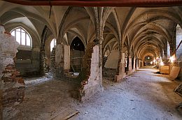 la grande nef du Collège des Bernardins en travaux