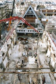 Les travaux au Collège des Bernardins, vue du toit