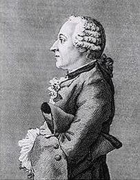 Le baron Grimm. Gravure de John Swaine d’après Carmontelle (1769).